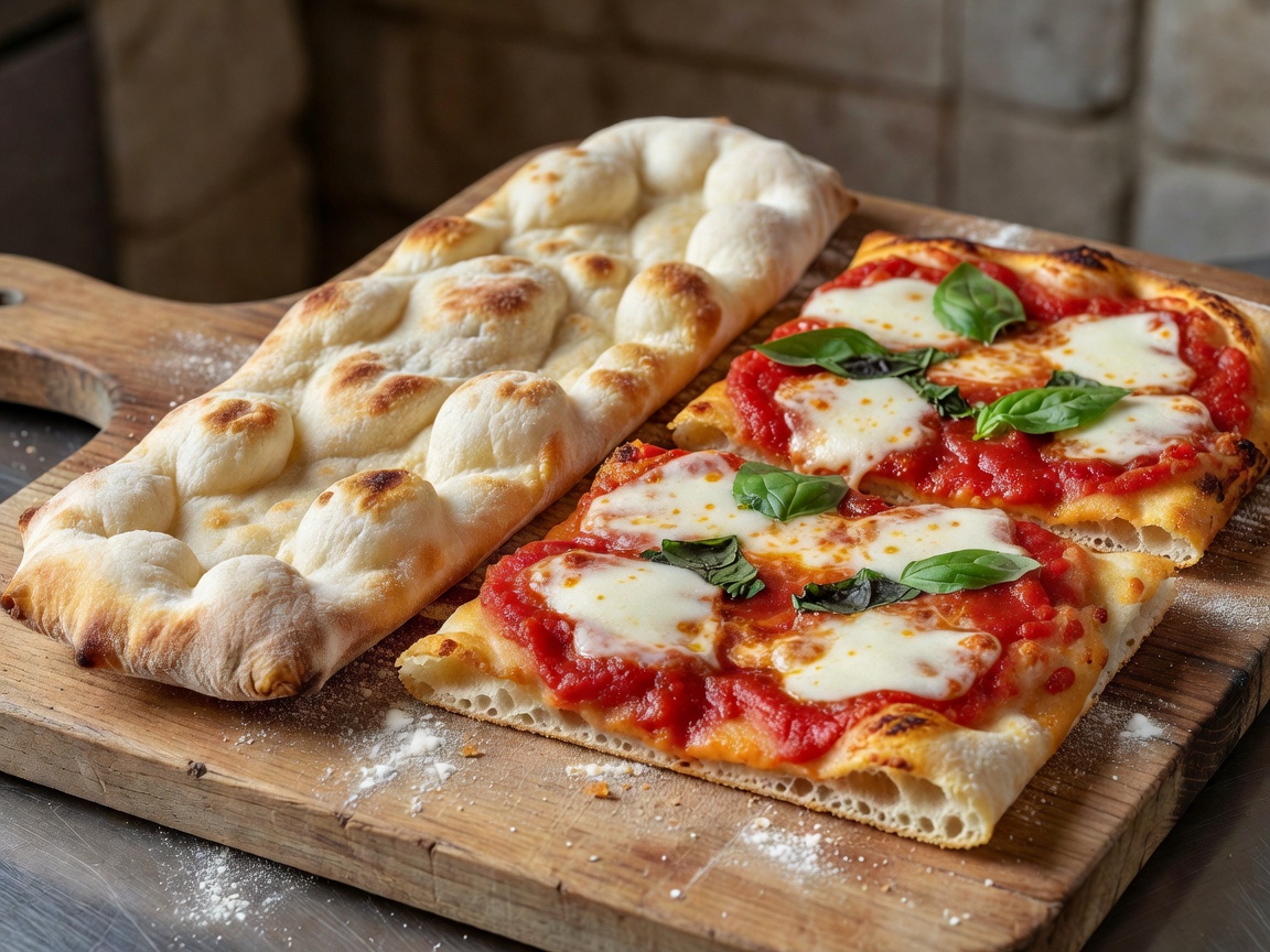 Roman Pinsa and Al Taglio crispy light pizza base